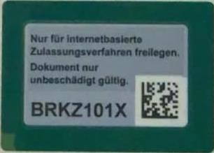 Variante 1: Sicherheitscode an der Ecke abziehen